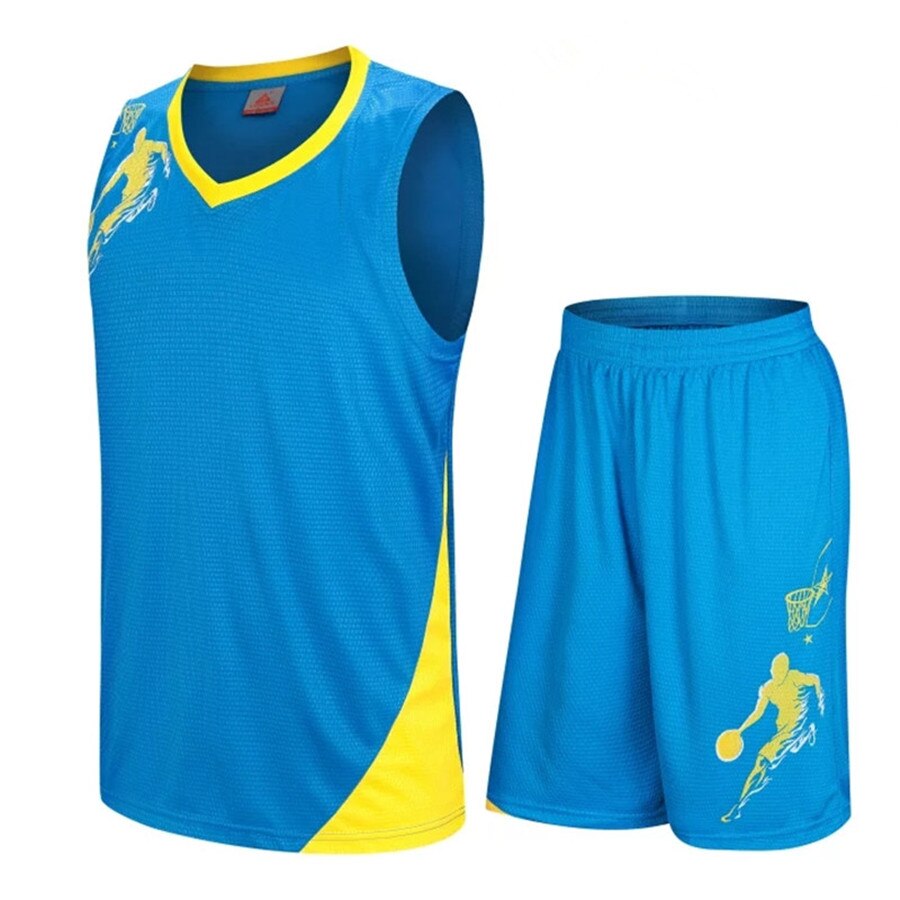 Kids Basketball Jersey Sets Uniforms kits Child Boys Girls Sports clothing Breathable Youth Training basketball jerseys shorts