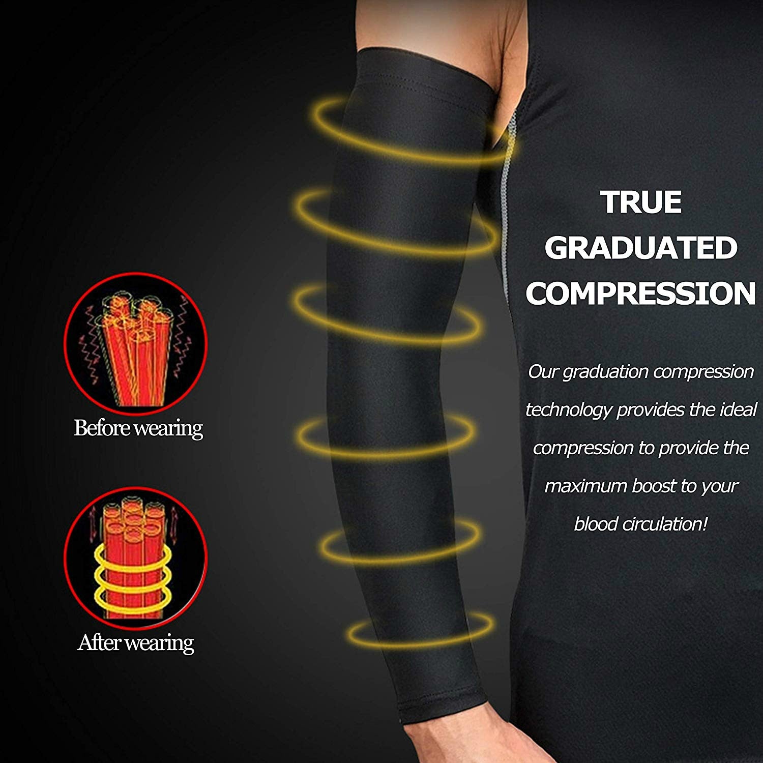 WorthWhile Sports Arm Compression Sleeve Basketball Cycling Arm Warmer Summer Running UV Protection Volleyball Sunscreen Bands