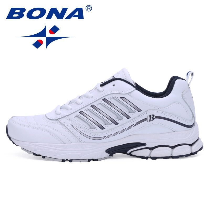 BONA New Most Popular Style Men Running Shoes Outdoor Walking Sneakers Comfortable Athletic Shoes Men  For Sport Free Shipping