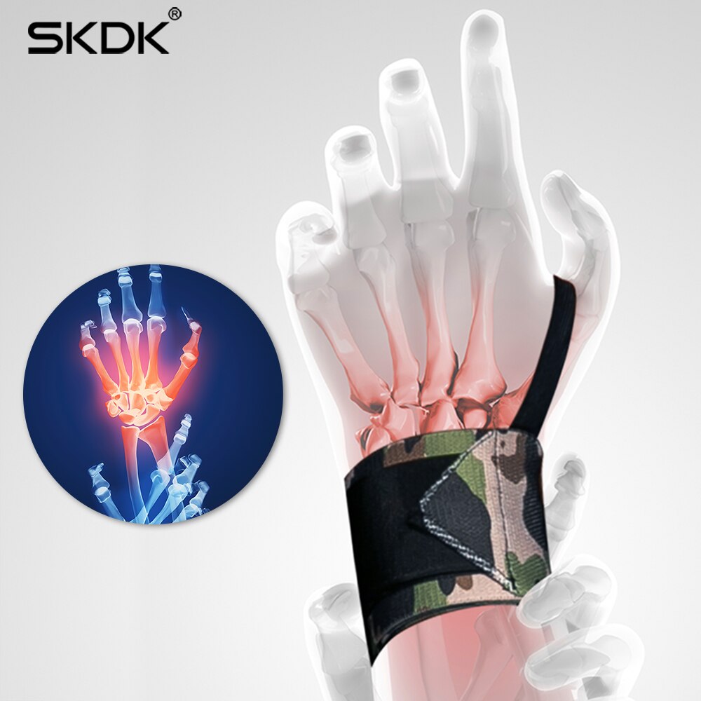 SKDK Nylon Compression Camouflage Wrist Band Wrap Wrist Support Gym Weight Lifting Wrist Brace Basketball Power Wrist Guard 1PC
