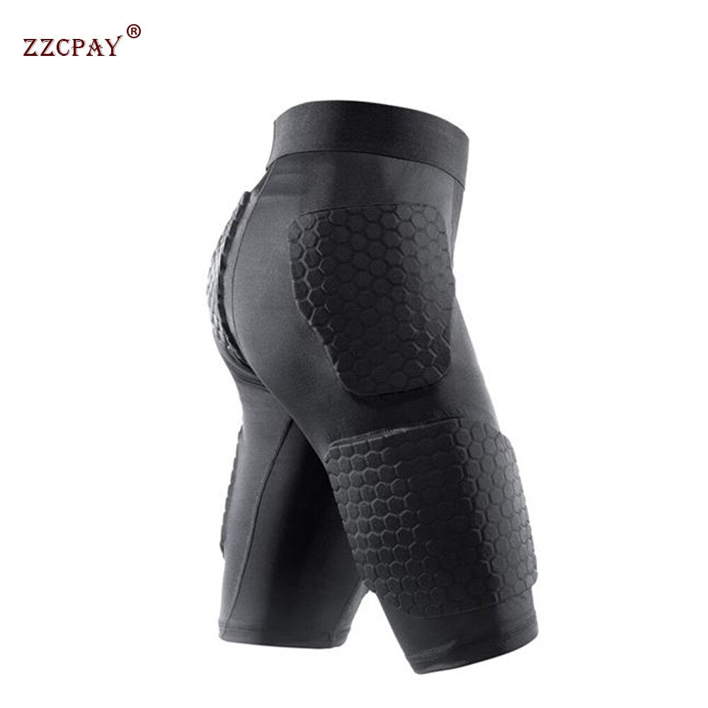Men Sports Kneepad Elbow Shock Guard Compression Padded Shorts Shirt Vest Set Soccer Basketball Protective Gear Chest Rib Guards