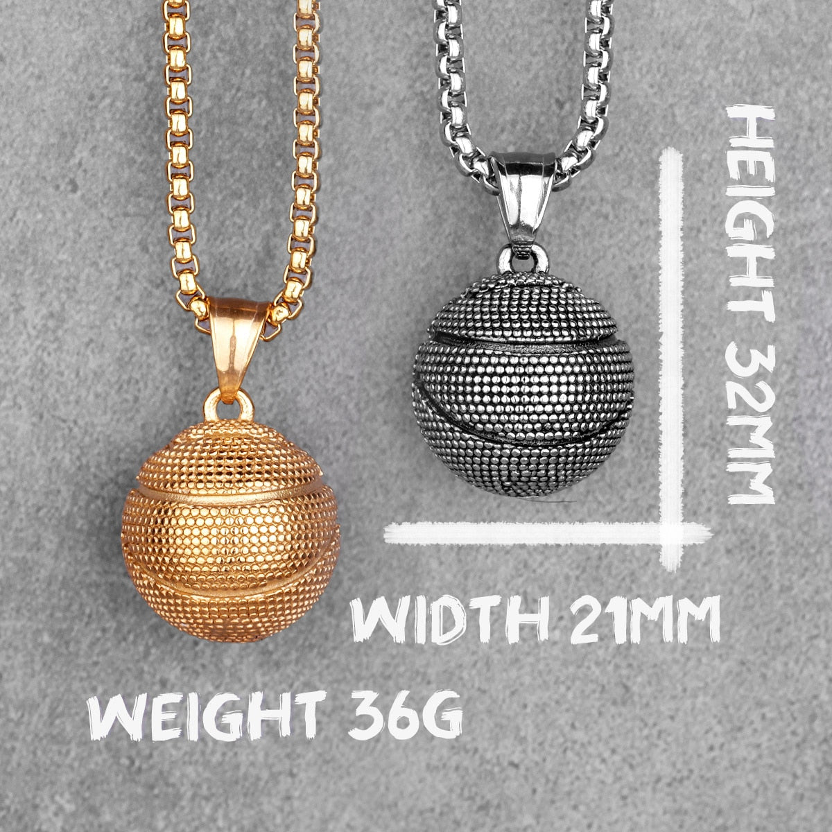 Basketball Mens Long Necklaces Pendants Chain Hip Hop Punk for Boy Male Stainless Steel Jewelry Creativity Gift Wholesale