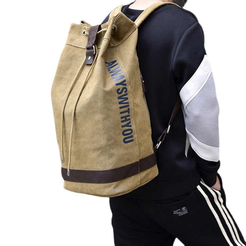 Hot Top Canvas Men's Sports Gym Bags Outdoor Basketball Backpack For Teenager Soccer Ball Pack Laptop Bag Training Fitness Bag