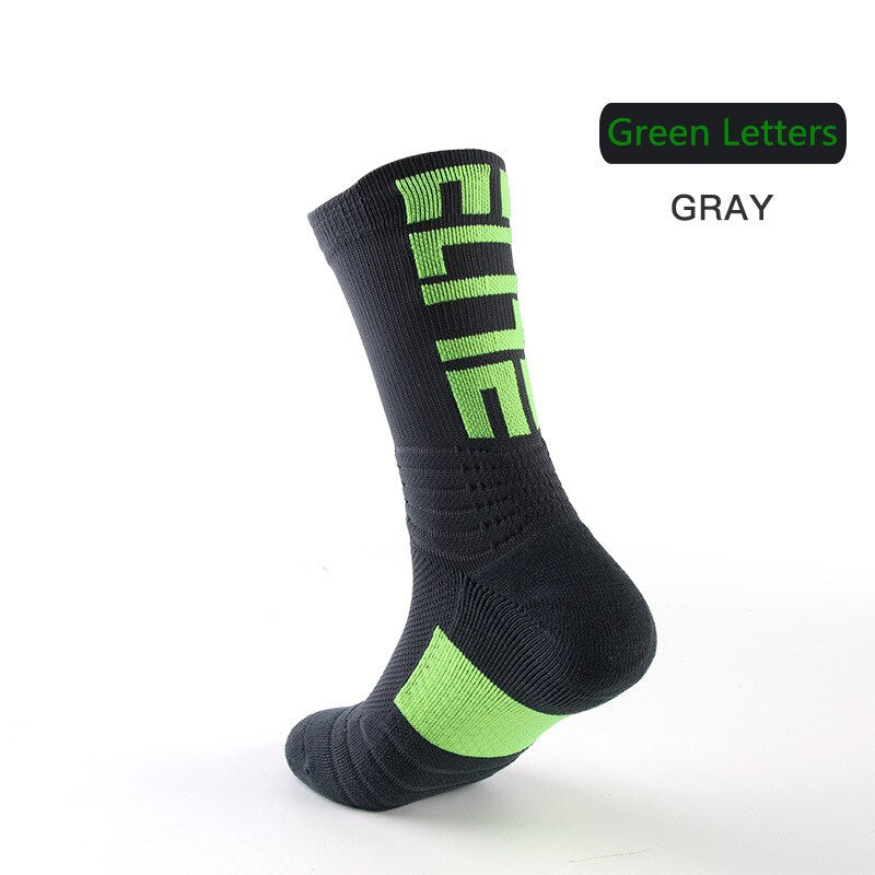Calcetines deportivos de élite para hombre, calcetines antigolpes con amortiguación de rizo grueso antideslizantes para baloncesto, entrega tejida en 24 horas