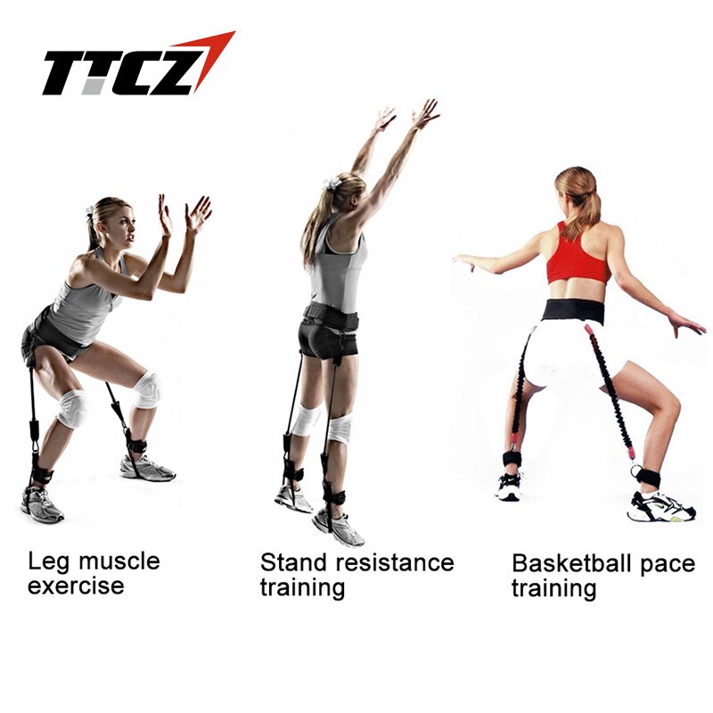 TTCZ Fitness Bounce Trainer Cuerda Banda de Resistencia Baloncesto Tenis Correr Salto Pierna Fuerza Agilidad Entrenamiento Equipo de Correa