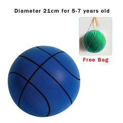 Pelota silenciosa que rebota baloncesto silencioso para interiores, baloncesto de espuma de 24cm, pelota suave silenciosa, tamaño 7, pelota de baloncesto de rebote de aire 3/5/7, juguete deportivo