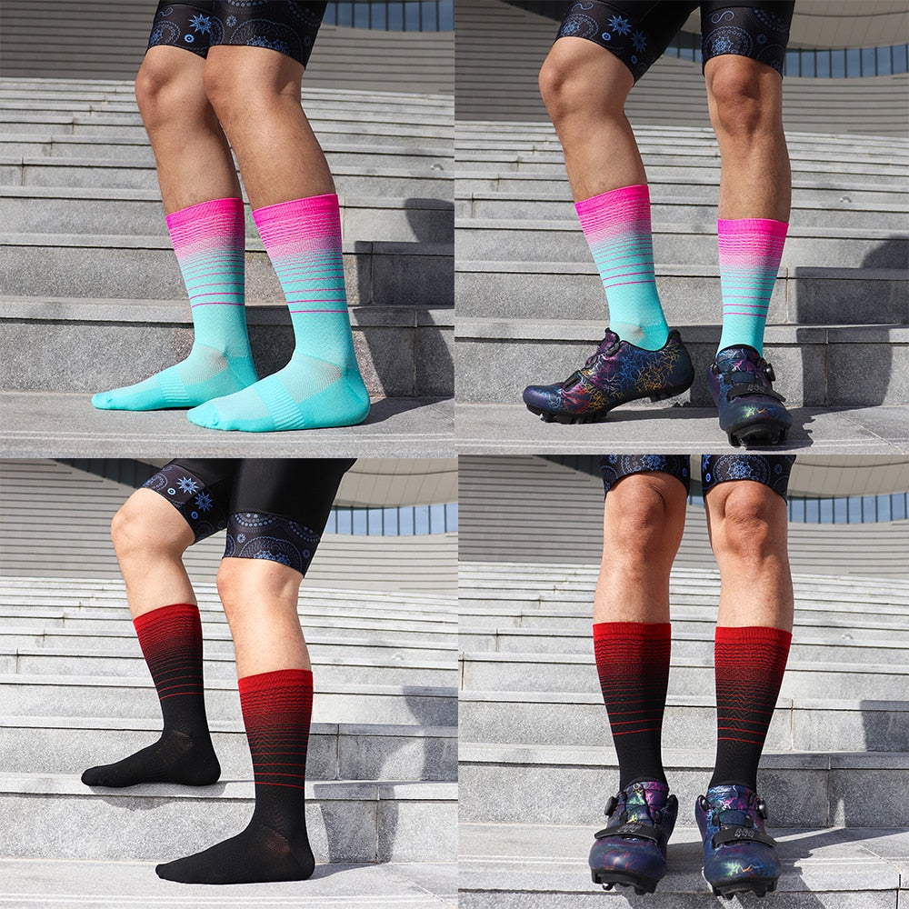 TIMUBIKE-Calcetines deportivos Unisex para hombre, medias deportivas para exteriores, calzado para bicicleta de carretera, correr y baloncesto