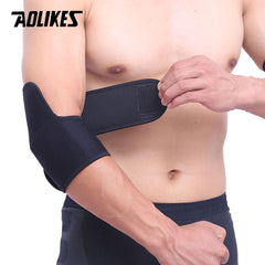 AOLIKES 1 par ajustable deportes codo soporte baloncesto coderas para tenis voleibol codo protectores almohadillas manga del brazo