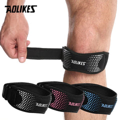 AOLIKES 1 Uds rodillera ajustable alivio del dolor de rodilla estabilizador de rótula soporte para senderismo fútbol baloncesto correr deporte