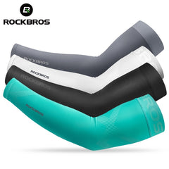 ROCKBROS Ice Fabric Running Camping calentadores de brazo manga de baloncesto manga de brazo para correr Manguitos de ciclismo equipo de seguridad deportivo de verano